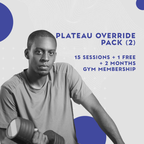 Plateau Override Pack (2) - 15 Sessions + 1 Free + 2 Months Gym Membership Price: 3465 AED